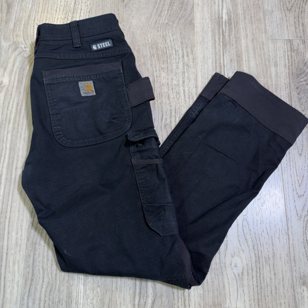 Carhartt Steel Work Pant 33x32 Rugged Flex Relaxed Fit Double-Front Cargo 103335